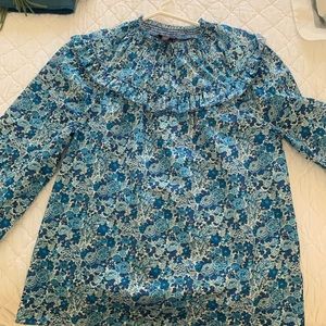 J Crew Liberty popover top sz S